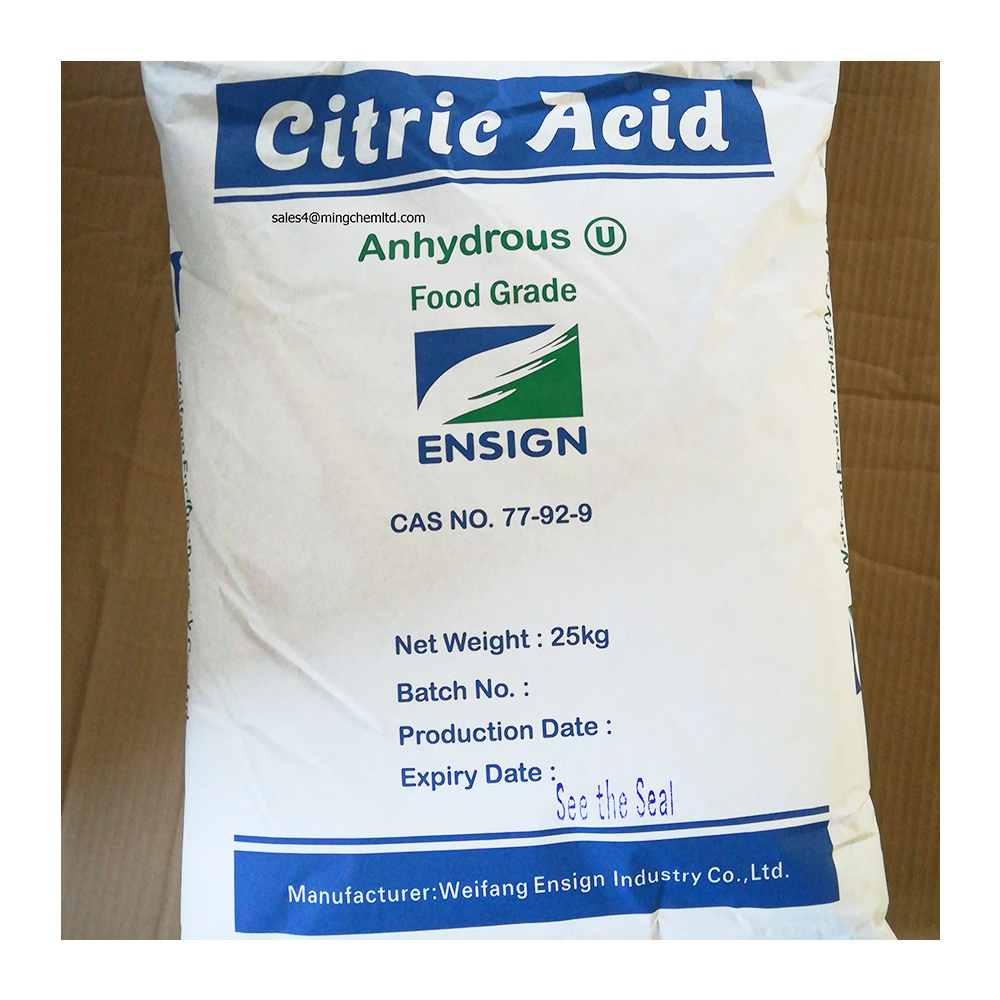 TTCA/Ensign Wholesale ácido cítrico monohidrato anhidro 8-40 30-100 polvo de malla